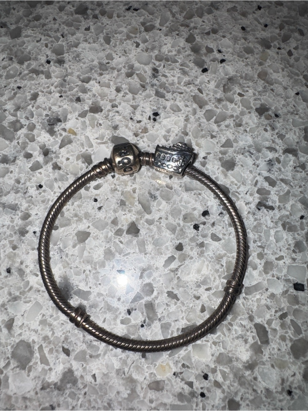 Pandora sterling Silver Charm Bracelet with cruise charm
